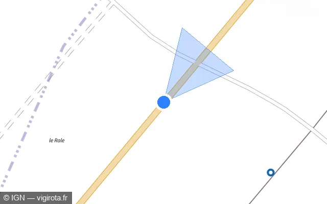 Vue plan de l'emplacement du radar tourelle à Auchay-sur-Vendée