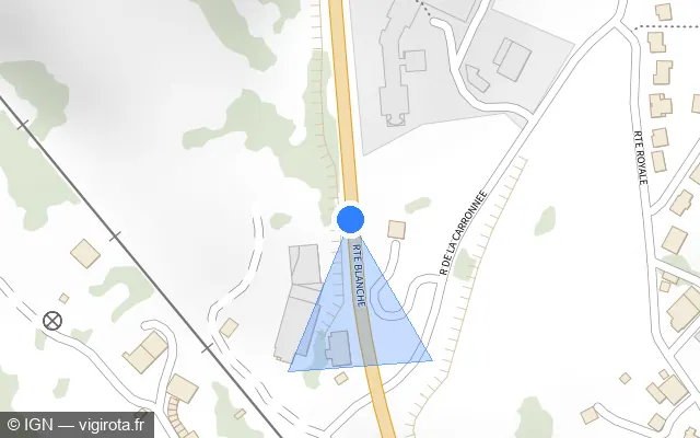 Vue plan de l'emplacement du radar tourelle à Morbier