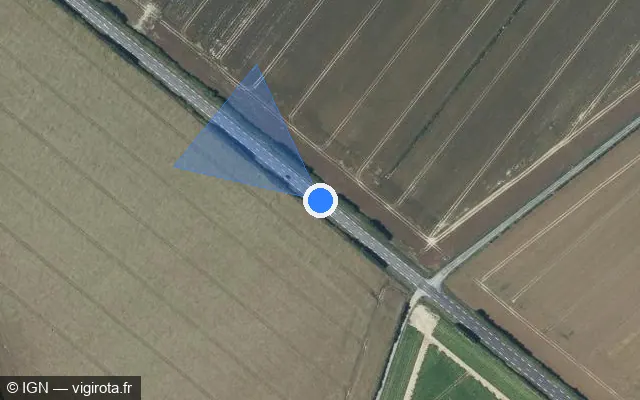 Vue satellite de l'emplacement du radar tourelle à Val d'Orger