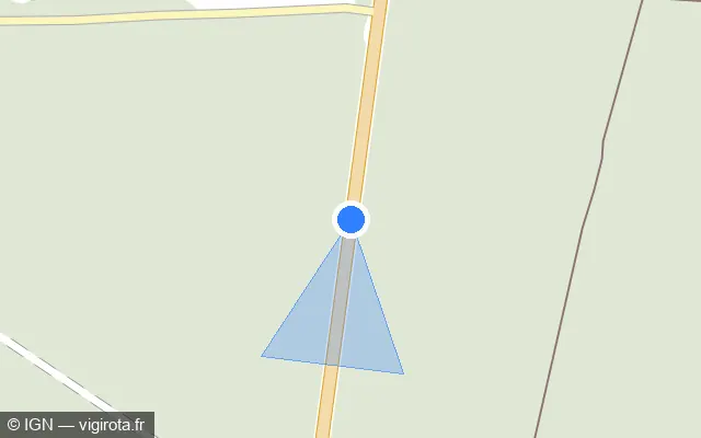 Vue plan de l'emplacement du radar tourelle à Chéu