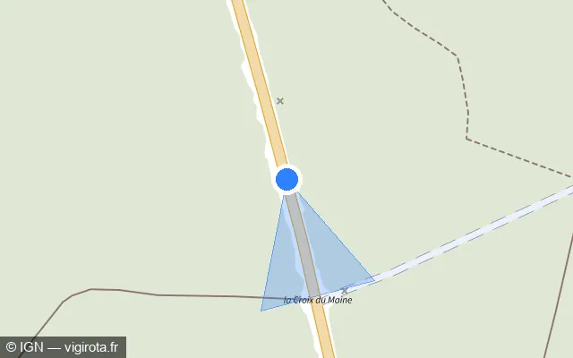 Vue plan de l'emplacement du radar tourelle à Achères