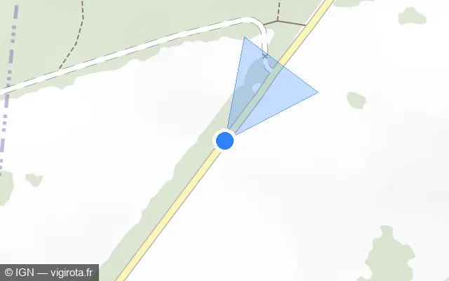 Vue plan de l'emplacement du radar tourelle à Gurgy
