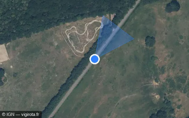 Vue satellite de l'emplacement du radar tourelle à Gurgy