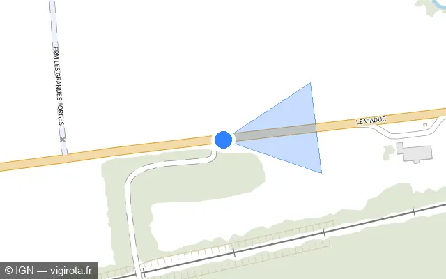 Vue plan de l'emplacement du radar tourelle à Vendeuvre-sur-Barse
