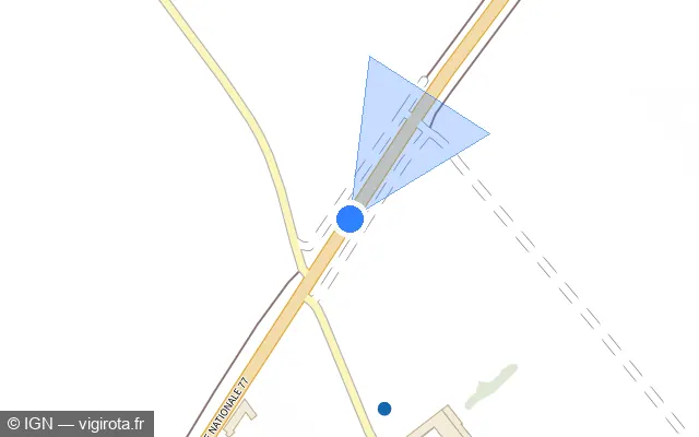 Vue plan de l'emplacement du radar tourelle à Lasson
