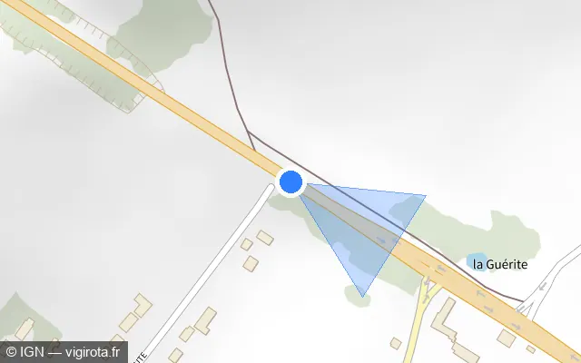 Vue plan de l'emplacement du radar tourelle à Authevernes