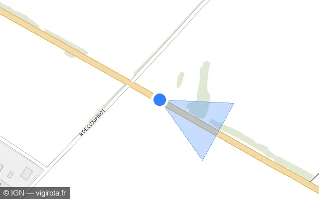 Vue plan de l'emplacement du radar tourelle à Petosse
