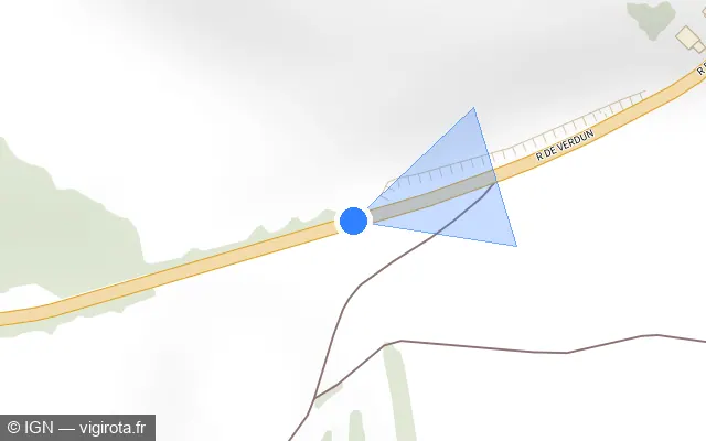 Vue plan de l'emplacement du radar tourelle à Malavillers