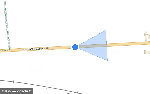 Vue plan de l'emplacement du radar tourelle à Saint-Aubin-la-Plaine