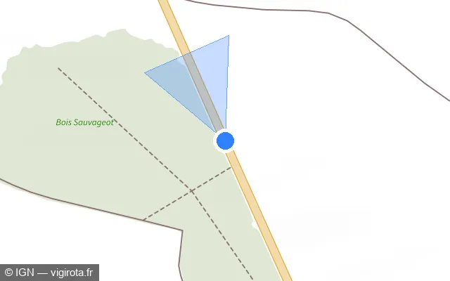 Vue plan de l'emplacement du radar tourelle à Mittainvilliers-Vérigny