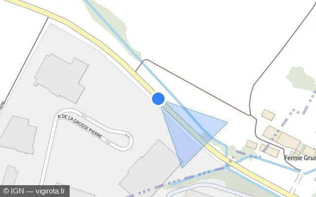 Vue plan de l'emplacement du radar tourelle à Guewenheim