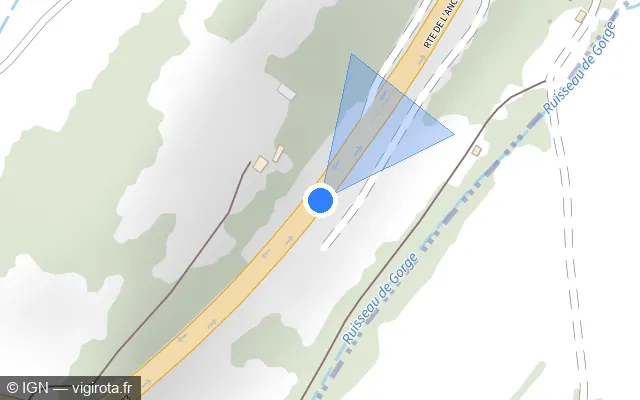 Vue plan de l'emplacement du radar tourelle à Saint-Lamain