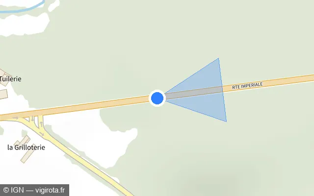 Vue plan de l'emplacement du radar tourelle à Tamnay-en-Bazois