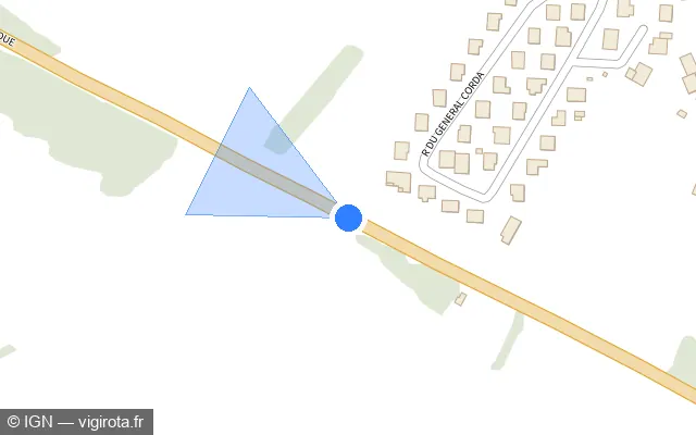 Vue plan de l'emplacement du radar tourelle à Verdun