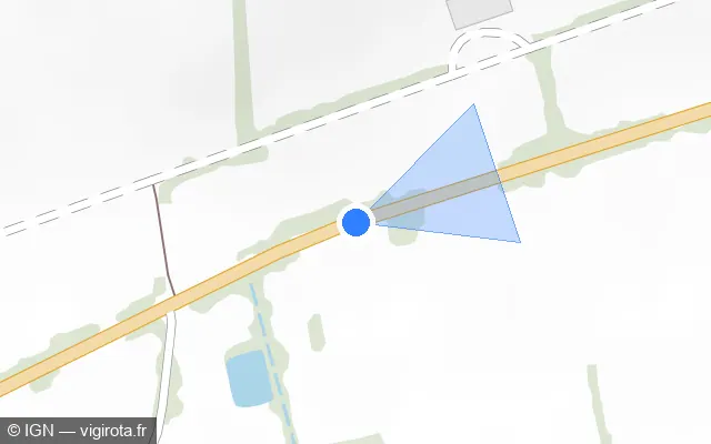 Vue plan de l'emplacement du radar tourelle à Bain-de-Bretagne