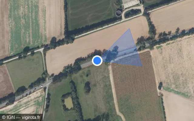 Vue satellite de l'emplacement du radar tourelle à Bain-de-Bretagne