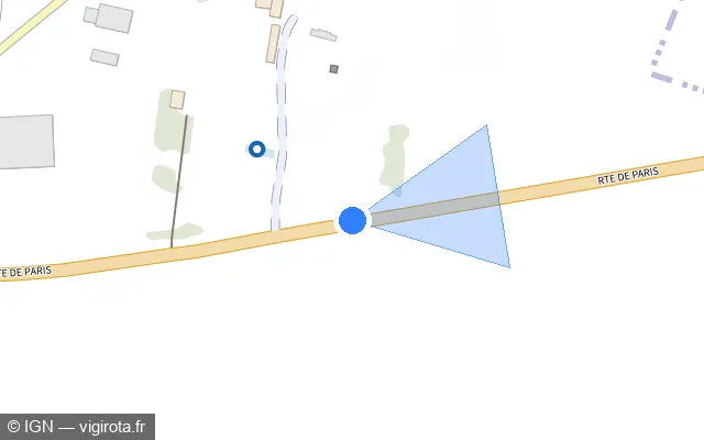 Vue plan de l'emplacement du radar tourelle à La Neuville-Chant-d'Oisel