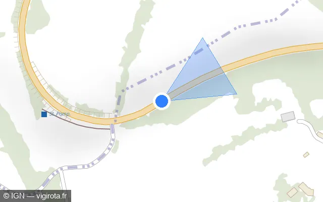 Vue plan de l'emplacement du radar tourelle à Marigné-Laillé
