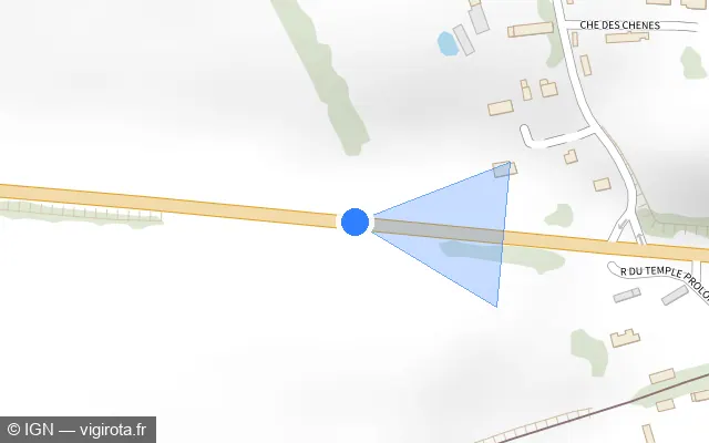 Vue plan de l'emplacement du radar tourelle à Saint-Eustache-la-Forêt