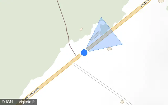 Vue plan de l'emplacement du radar tourelle à Sauvigny-les-Bois
