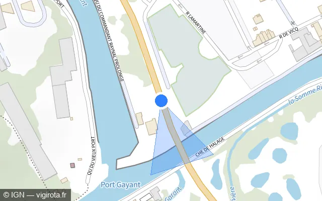 Vue plan de l'emplacement du radar tourelle à Saint-Quentin