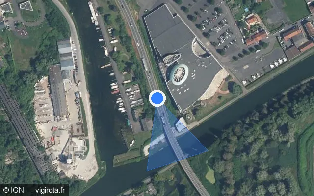 Vue satellite de l'emplacement du radar tourelle à Saint-Quentin