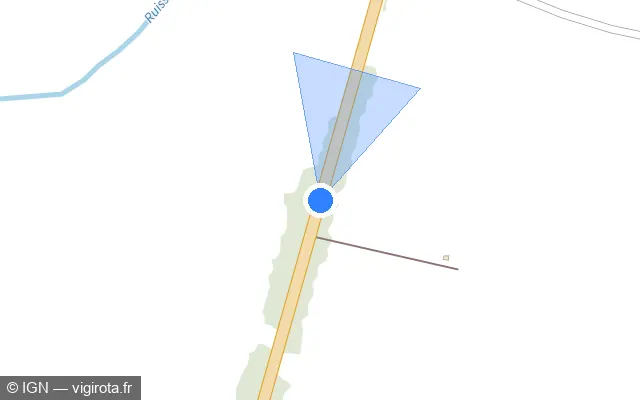 Vue plan de l'emplacement du radar tourelle à Ruelisheim