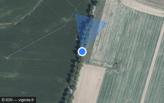 Vue satellite de l'emplacement du radar tourelle à Ruelisheim