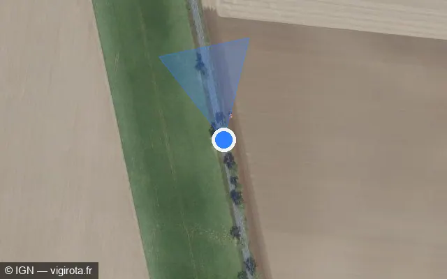 Vue satellite de l'emplacement du radar tourelle à Authon-la-Plaine