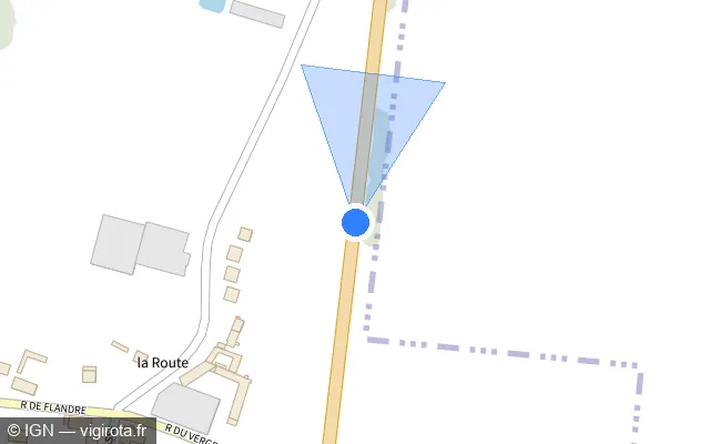 Vue plan de l'emplacement du radar tourelle à Tilloloy