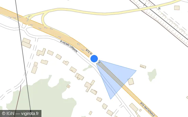 Vue plan de l'emplacement du radar tourelle à Roches-sur-Marne