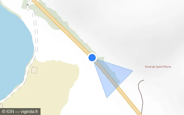 Vue plan de l'emplacement du radar tourelle à Gamaches
