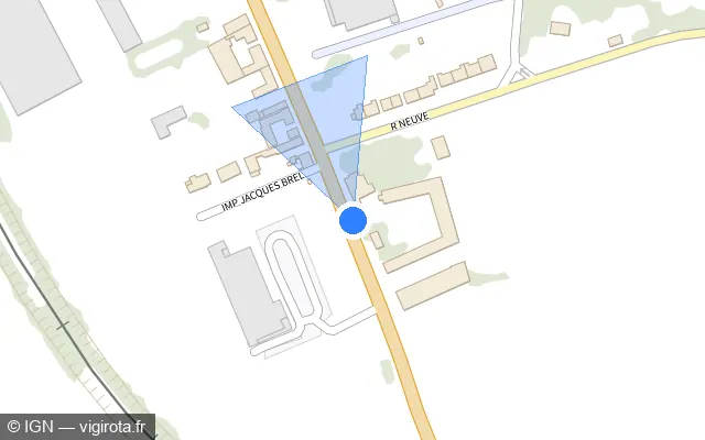 Vue plan de l'emplacement du radar tourelle à Aubencheul-au-Bac