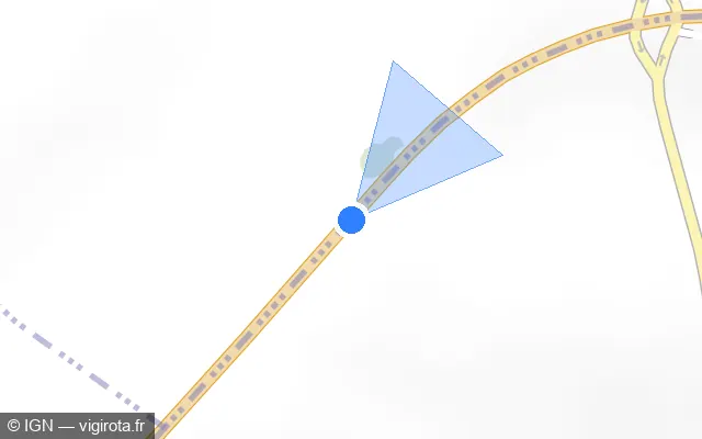Vue plan de l'emplacement du radar tourelle à Haréville