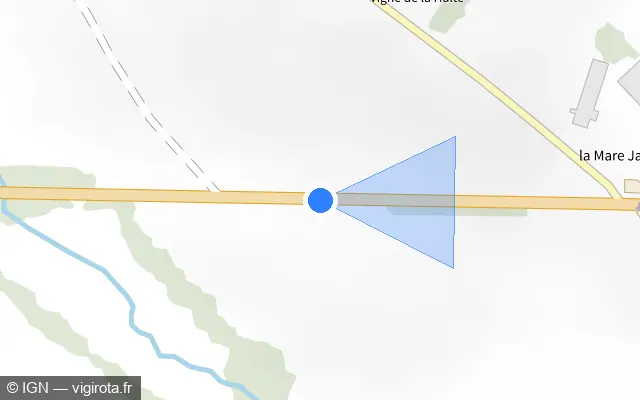 Vue plan de l'emplacement du radar tourelle à Origny-le-Roux