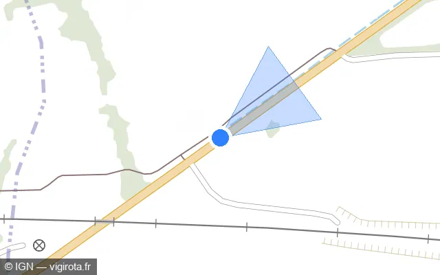 Vue plan de l'emplacement du radar tourelle à Torcé
