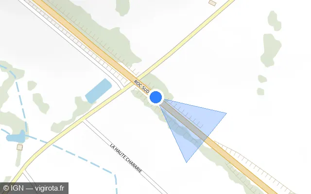 Vue plan de l'emplacement du radar tourelle à Lécousse