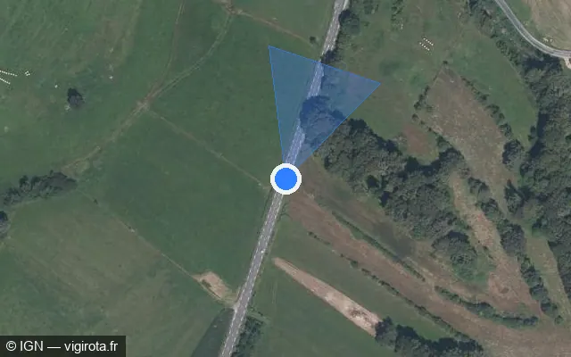 Vue satellite de l'emplacement du radar tourelle à Saint-Germain