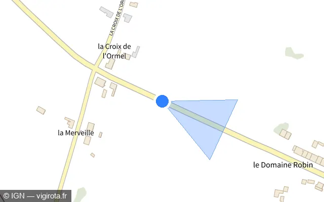 Vue plan de l'emplacement du radar tourelle à Saint-Méloir-des-Ondes