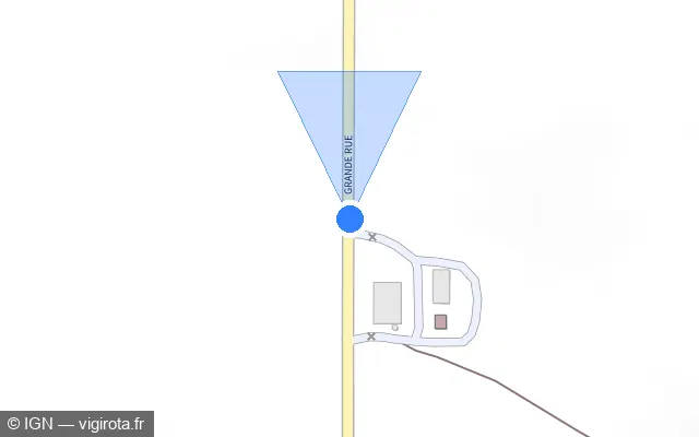 Vue plan de l'emplacement du radar tourelle à Bougnon