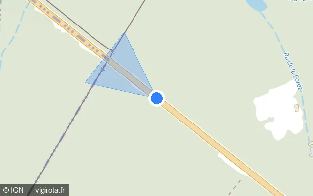 Vue plan de l'emplacement du radar tourelle à Villeneuve-le-Comte