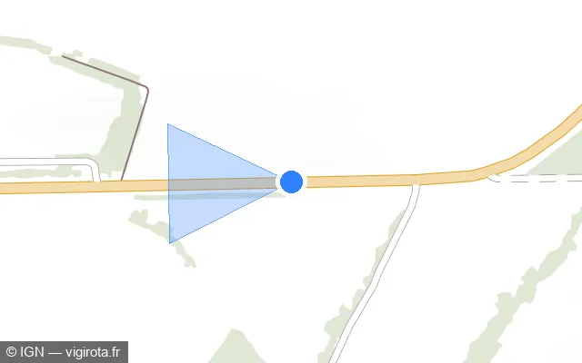 Vue plan de l'emplacement du radar tourelle à Longnes