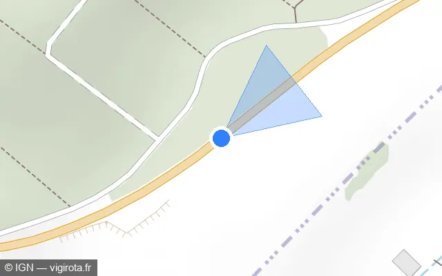 Vue plan de l'emplacement du radar tourelle à Pomoy