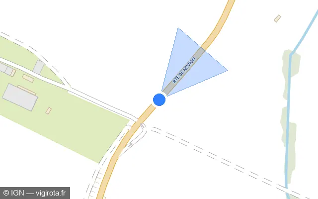Vue plan de l'emplacement du radar tourelle à Bertoncourt