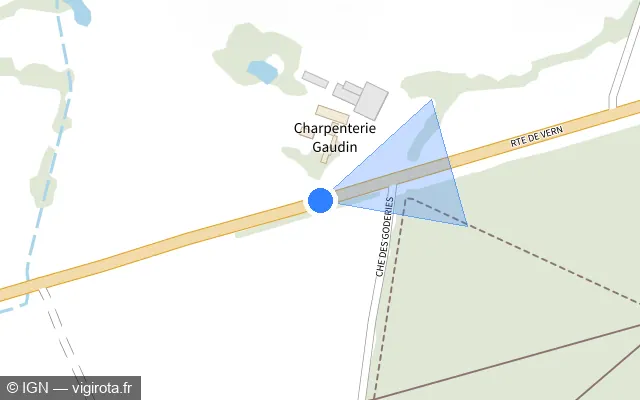Vue plan de l'emplacement du radar tourelle à Le Lion-d'Angers