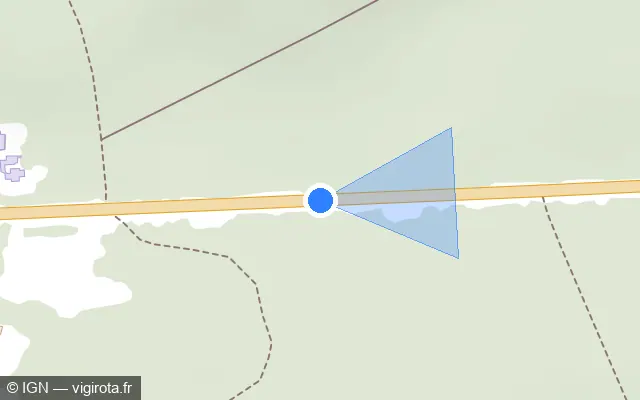 Vue plan de l'emplacement du radar tourelle à Trilport