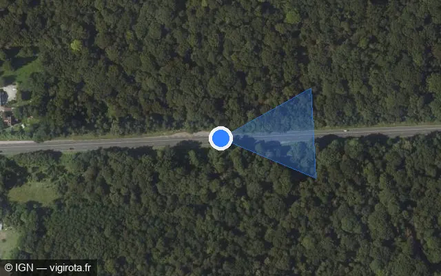 Vue satellite de l'emplacement du radar tourelle à Trilport