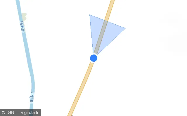 Vue plan de l'emplacement du radar tourelle à Cheveuges