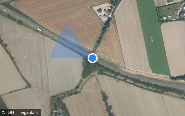 Vue satellite de l'emplacement du radar tourelle à Paimpol
