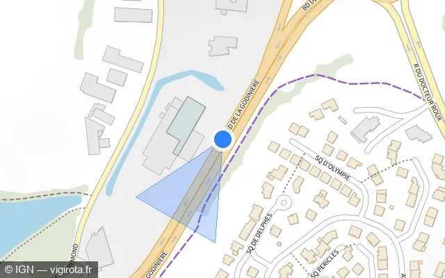 Vue plan de l'emplacement du radar tourelle à Saint-Léger-sous-Cholet